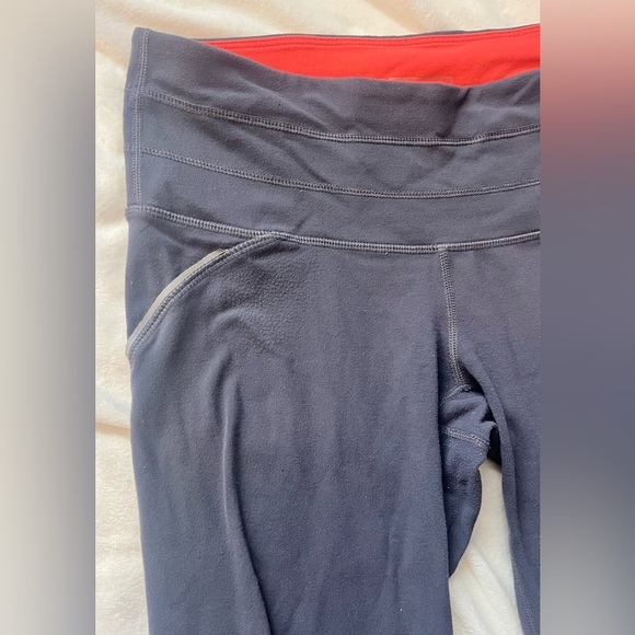 Athleta Gray and Orange Women’s Athletic Workout Exercise Capri Leggings Size XS - Picture 2 of 14